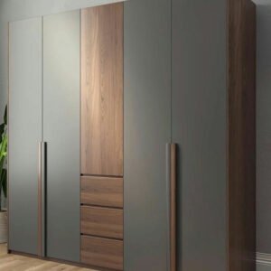 Custom-Made 5-Door Wardrobe – Adjustable Size and Color